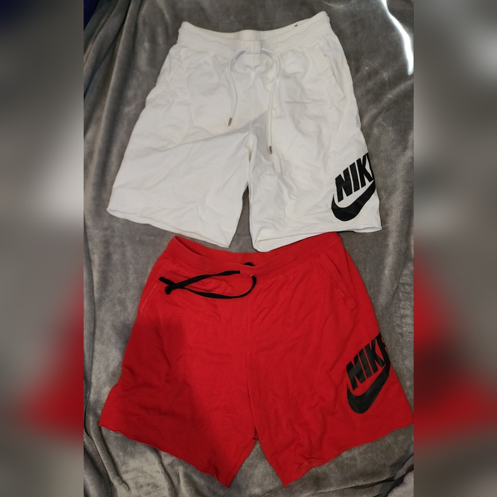 Nike French Terry Shorts - 3 Pairs Red White Grey